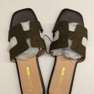 Brown Slide Sandals